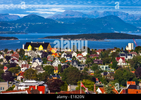 Vista sullo skyline della città di Stavanger, in Norvegia. Foto Stock