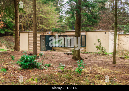 Woodland Lodges a Center Parcs La Foresta di Longleat, Wiltshire, Inghilterra, Regno Unito. Foto Stock