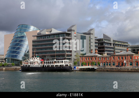 Irlanda, Dublino, National Convention Center, sul fiume Liffey, Foto Stock