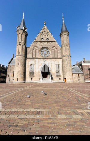 Parlamento olandese e corte complesso edilizio Binnenhof a L'Aia, Paesi Bassi Foto Stock