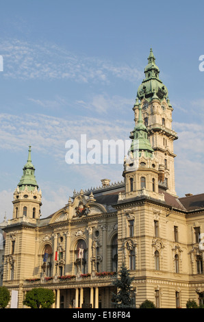 Town Hall nel centro di Györ in Ungheria Foto Stock