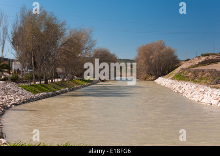 Fiume genil, il percorso turistico dei banditi, jauja, cordoba-provincia, regione dell'Andalusia, Spagna, Europa Foto Stock