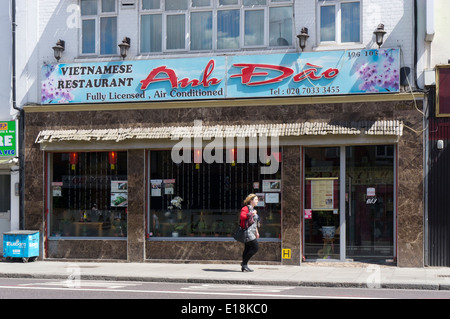 La Anh Dào ristorante Vietnamita in Kingsland Road, East London. Foto Stock