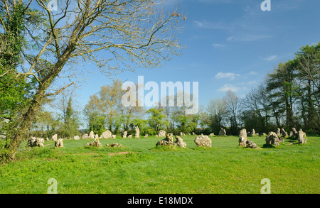 Il re gli uomini del Neolitico cerchio di pietra, Rollright Stones Foto Stock