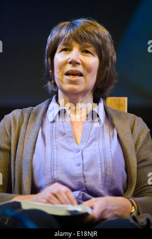 Barbara Winton in occasione del lancio del suo libro sulla vita di suo padre di Sir Nicholas Winton a Hay Festival 2014 ©Jeff Morgan Foto Stock