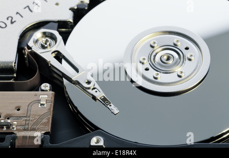 Aprire il dispositivo hdd close up Foto Stock
