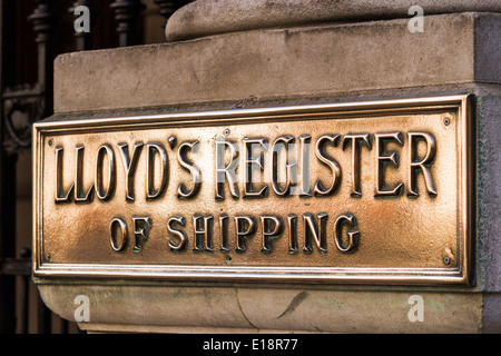 Lloyd Register di spedizione - Londra Foto Stock