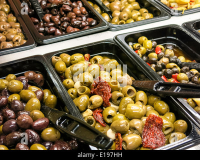 Oliva fresco Bar,Fruttivendolo, STATI UNITI D'AMERICA Foto Stock