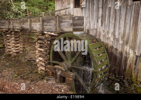 Cavo di John Grist Mill è raffigurato in Cades Cove area del Parco Nazionale di Great Smoky Mountains in Tennessee Foto Stock