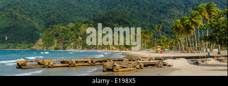 Una bella giornata a Maracas beach North Coast Trinidad Foto Stock