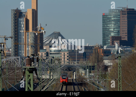 Potsdamer Platz e il Tiergarten di Berlino, Deutschland Foto Stock