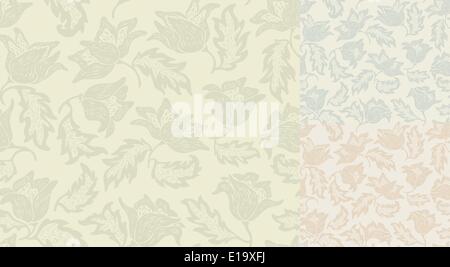 Fiori Seamless pattern. Modello di vettore, Illustrazione Vettoriale