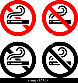 Area Fumatori e impostare i simboli, non è consentito firmare Illustrazione Vettoriale
