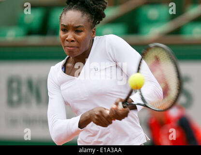 Parigi, Francia. Il 28 maggio 2014. Campo da tennis, aperto francese, Roland Garros, Venus Williams (USA) foto:Tennisimages/Henk Koster/Alamy Live News Foto Stock