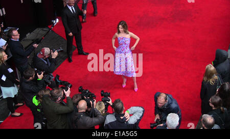 Londra, UK, 28 maggio 2014. Emily Blunt assiste la premiere del 'Bordo del domani" tenutasi presso il BFI IMAX A LONDRA, REGNO UNITO Foto Stock