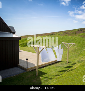 Kjarvalstrod Guest house, Hellnar, Snaefellsnes Peninsula, Islanda Foto Stock