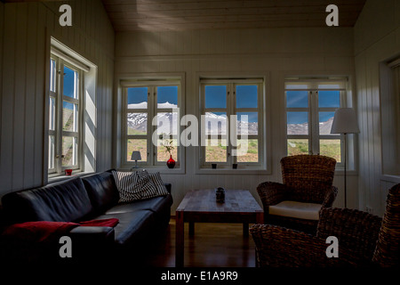 Kjarvalstrod Guest house, Hellnar, Snaefellsnes Peninsula, Islanda Foto Stock