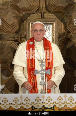 Gerusalemme, Israele. 26 Maggio, 2014. Papa Francesco durante la visita in Israele. © Mark Neyman/NurPhoto/ZUMAPRESS.com/Alamy Live News Foto Stock