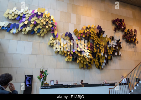 Sydney Australia, George Street, Sydney Central Plaza, edificio degli uffici, lobby, scultura, arte, AU140312028 Foto Stock