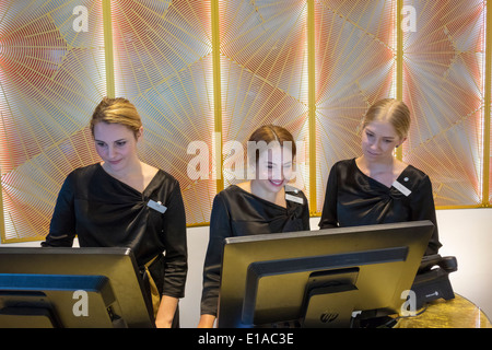 Brisbane Australia,Mary Street,Four Points by Sheraton,hotel,lobby,check-in alla reception prenotazione registrati,ricevimento riservato Foto Stock