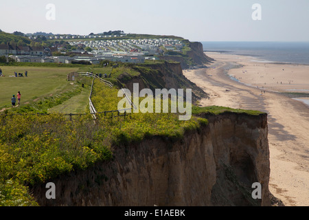 Cromer e East Runton scogliere sulla Costa North Norfolk Foto Stock