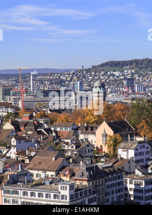 Zurigo, Svizzera - Vista dal grande Minster Foto Stock