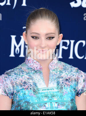 Los Angeles, California, USA. 28 Maggio, 2014. Willow Shields frequentando il Los Angeles Premiere di ''Maleficent'" tenutasi presso l'El Capitan theater in Hollywood, la California il 28 maggio 2014. 2014 Credit: D. lunga/Globe foto/ZUMAPRESS.com/Alamy Live News Foto Stock