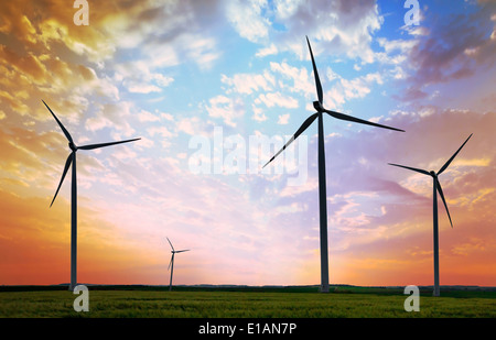 turbine eoliche Foto Stock