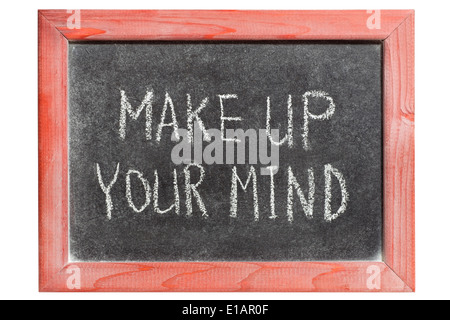 Portare la tua mente una frase scritta a mano su isolato vintage blackboard Foto Stock