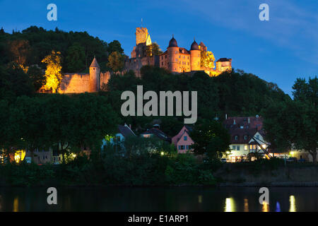 Burg Wertheim rovine del castello, Wertheim, Baden-Württemberg, Germania Foto Stock