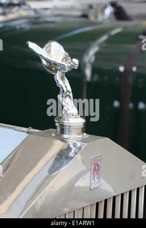 Spirito di ecstasy, cappa ornamento, Rolls-Royce Phantom, 9 Grand Prix de Monaco Historique, il Principato di Monaco Foto Stock