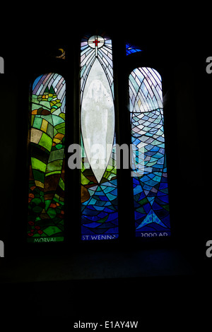St Wenna la Chiesa a Morval, vicino a Looe in Cornovaglia, Saint Wenna era un Cornish saint, Foto Stock