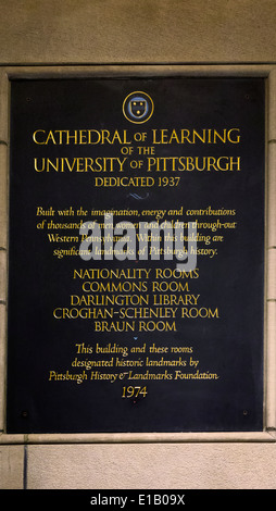 Cattedrale di apprendimento presso la University of Pittsburgh Foto Stock