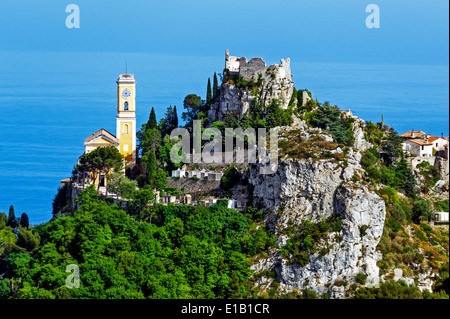 L'Europa, Francia, Alpes-Maritimes. Eze. Il famoso borgo arroccato. Foto Stock