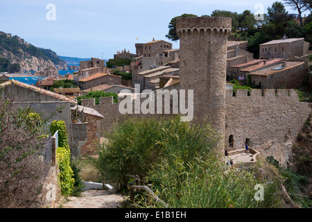 Parte vecchia Vila Vella, tossa de mar, città della Catalogna, Spagna, Europa Foto Stock