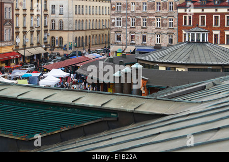 Plac Nowy (nuova piazza), nel quartiere Kazimierz, Cracovia in Polonia. Foto Stock