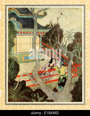 La principessa in Africa. Edmund Dulac (1882-1953) illustrazione da 'Sinbad il marinaio e altre storie da Le Mille e Una Notte". Foto Stock