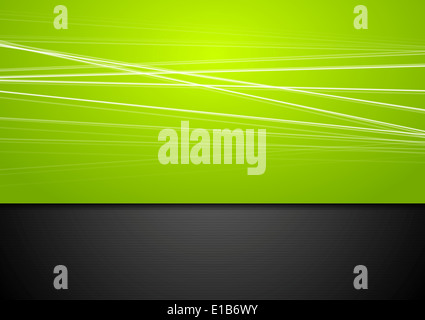 Abstract sfondo verde con linee lisce Foto Stock
