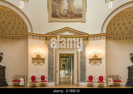 Il salone, Kedleston Hall, Derbyshire, England, Regno Unito e Unione europea, Europa Foto Stock