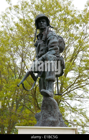 Iron Mike memorial presso La Fière causeway, ottantaduesima Airborne memorial Foto Stock