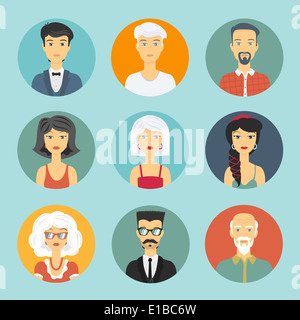 Avatar icona persone Foto Stock