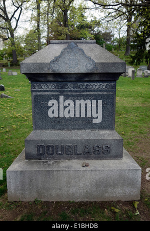 Frederick Douglass grave in Mount Hope cemetery Rochester NY Foto Stock