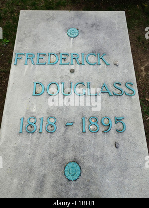 Frederick Douglass grave in Mount Hope cemetery Rochester NY Foto Stock