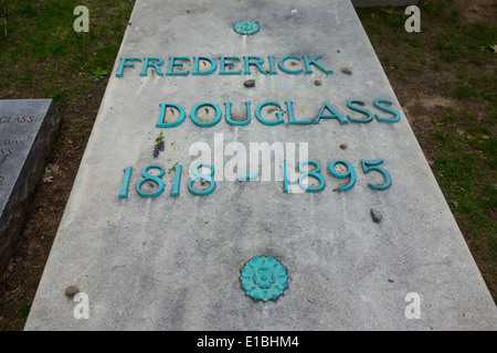 Frederick Douglass grave in Mount Hope cemetery Rochester NY Foto Stock
