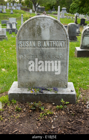 Susan B Anthony grave in Mount Hope cemetery Rochester NY Foto Stock