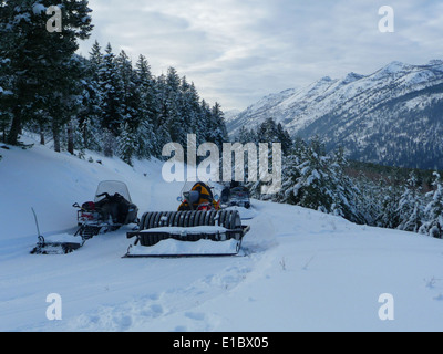 Il lago di Como piste da sci Foto Stock