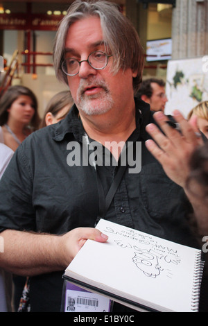 Matt Groening, durante il Festival del film di animazione, 'Festival du Film d'animazione', Annecy, Haute-Savoie, Rhone-Alpes, Francia. Foto Stock