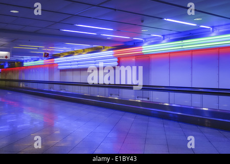 Laufband am terminale 1, Flughafen München, Bayern, Deutschland, Europa Foto Stock