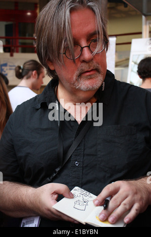 Matt Groening, durante il Festival del film di animazione, 'Festival du Film d'animazione', Annecy, Haute-Savoie, Rhone-Alpes, Francia. Foto Stock