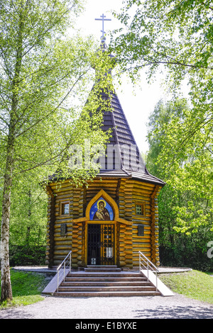 Russisch-orthodoxe Auferstehungskapelle (1995), KZ-Gedenkstätte Dachau, in der Nähe von München Foto Stock